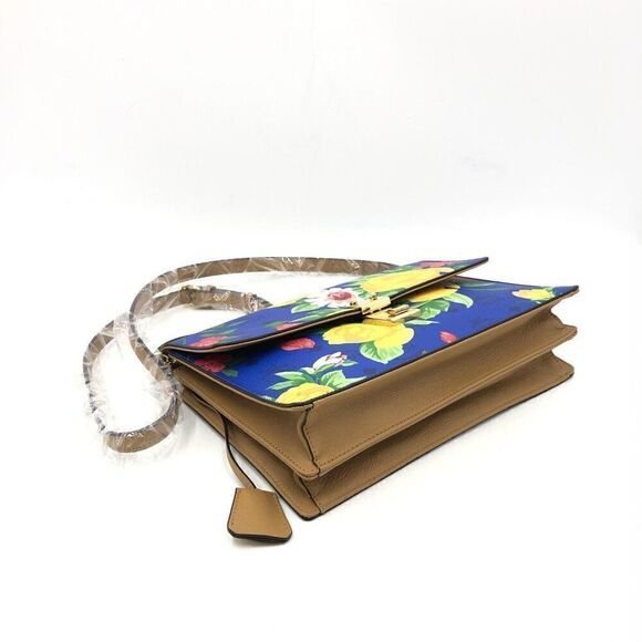 RARE NWOT MCM Blue Visetos Paradiso Floral Crossbody Bag - Picture 7 of 12